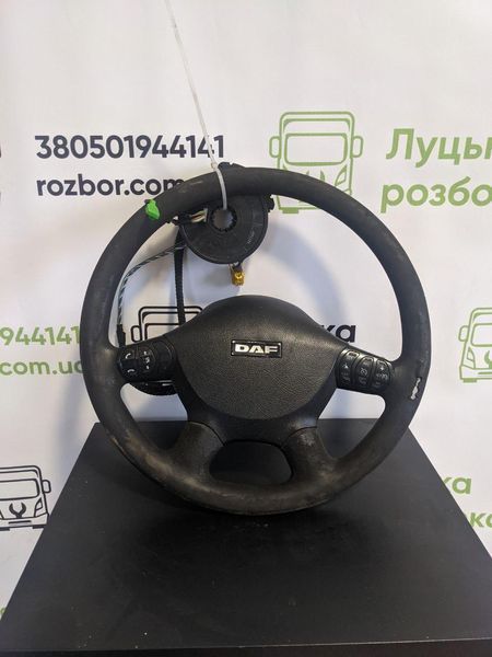 Рульове колесо (Руль) з кнопками, потертості по ободу, стан 2 б/в DAF XF 105 (1801927) оригінал 1663406399 фото